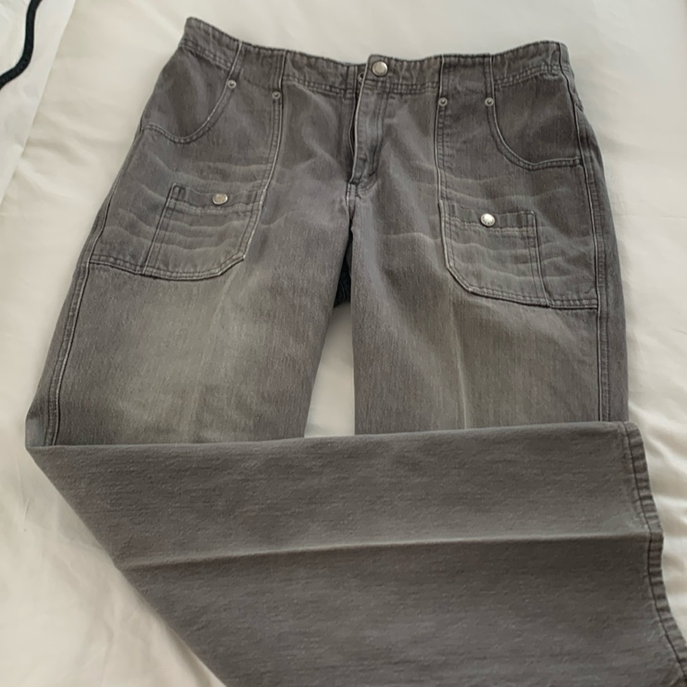 Levi 14 medium length gray jeans